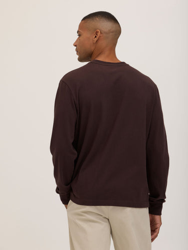 Bowery Essential Cotton Jersey Relaxed Fit Long Sleeve Tee Mens Tops Tshirt Long Threads 4 Thought