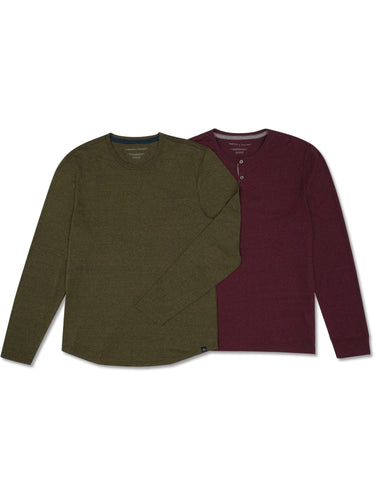 Triblend Long Sleeve 2 Pack Mens Tops Tshirt Long Threads 4 Thought