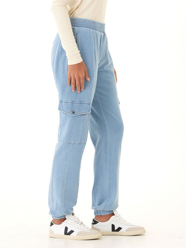 Daphnie Denim Terry Cargo Jogger Threads 4 Thought