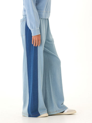Dorothy Denim Terry Contrast Panel Pant Threads 4 Thought