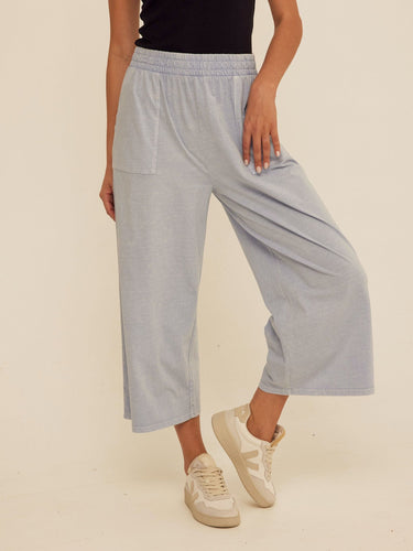 Alva Mineral Wash Eco Jersey Wide Leg Capri Pant Threads 4 Thought