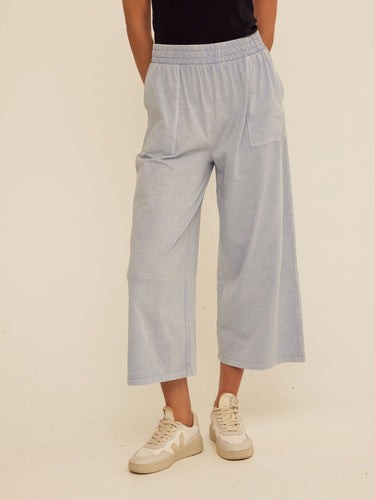 Alva Mineral Wash Eco Jersey Wide Leg Capri Pant Threads 4 Thought