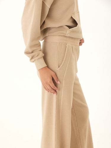 Esmeralda Mineral Wash Cotton Terry Wide Leg Pant Womens Bottoms Sweatpants Threads 4 Thought