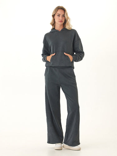 Esmeralda Mineral Wash Cotton Terry Wide Leg Pant Womens Bottoms Sweatpants Threads 4 Thought