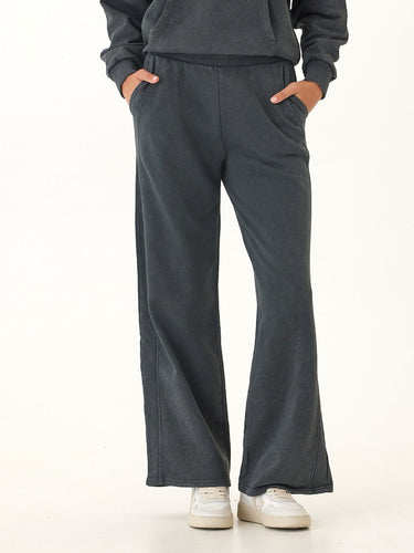 Esmeralda Mineral Wash Cotton Terry Wide Leg Pant Womens Bottoms Sweatpants Threads 4 Thought