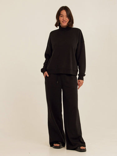 Karlie Triblend Fleece Mock Neck Pullover Womens Outerwear Sweatshirt Threads 4 Thought