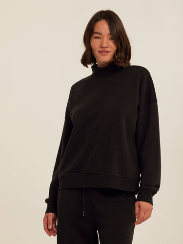 Karlie Triblend Fleece Mock Neck Pullover Womens Outerwear Sweatshirt Threads 4 Thought