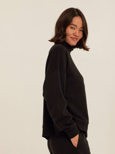Karlie Triblend Fleece Mock Neck Pullover Womens Outerwear Sweatshirt Threads 4 Thought