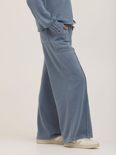 Sigourney Mineral Wash Fleece Wide Leg Pant Womens Bottoms Pants Threads 4 Thought
