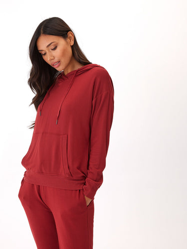 Madge Feather Fleece Pullover Hoodie Womens Outerwear Sweatshirt Threads 4 Thought