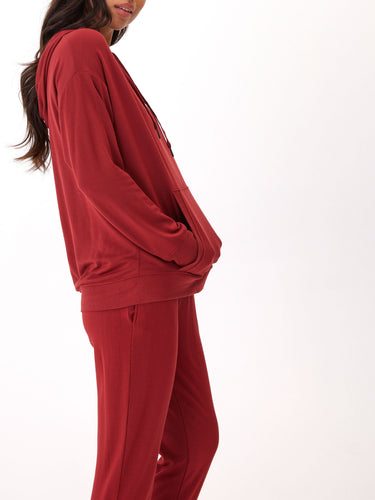 Madge Feather Fleece Pullover Hoodie Womens Outerwear Sweatshirt Threads 4 Thought
