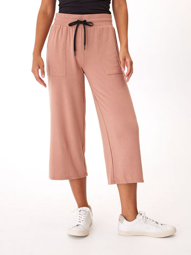 Carrie Feather Fleece Wide Leg Crop Pant 22" Womens Bottoms Pants Threads 4 Thought