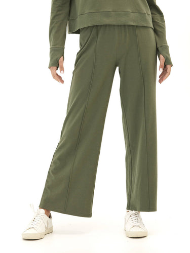 Shiloh Cozy Fleece Rib Mix Wide Leg Pant Womens Bottoms Sweatpants Threads 4 Thought