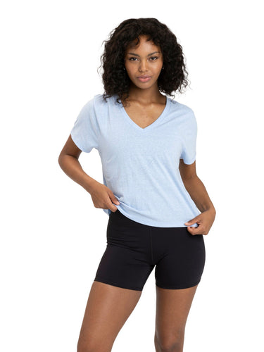 Ada Triblend V-Neck Tee Womens Tops Short Threads 4 Thought