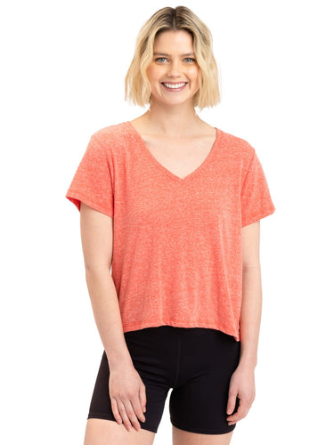 Ada Triblend V-Neck Tee Womens Tops Short Threads 4 Thought