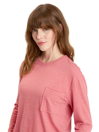 Maggie Triblend Long Sleeve Pocket Tee Womens Tops Long Threads 4 Thought