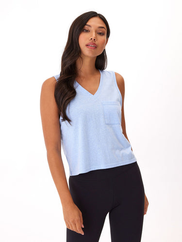 Hera Triblend Jersey V-Neck Tank Womens Tops Tanks Threads 4 Thought