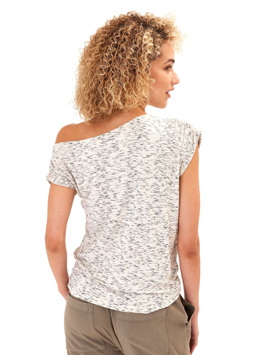 Leoni Feather Rib Off Shoulder Top Womens Tops Long Threads 4 Thought