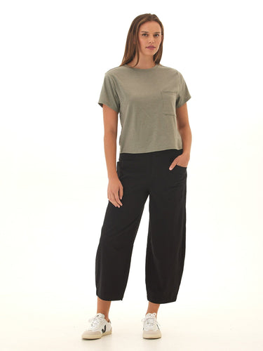 Lauren Stretch Twill Pleated Barrel Pant Womens Bottoms Pants Threads 4 Thought