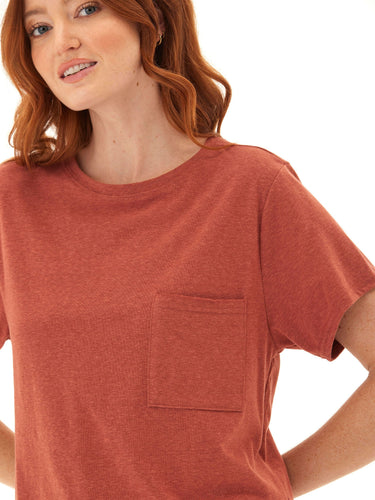 Shelbie Triblend Jersey Pocket Tee Womens Tops Short Tee Threads 4 Thought