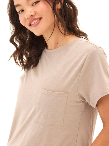 Shelbie Triblend Jersey Pocket Tee Womens Tops Short Tee Threads 4 Thought