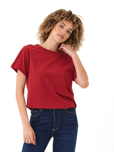 Shelbie Triblend Jersey Pocket Tee Womens Tops Short Tee Threads 4 Thought