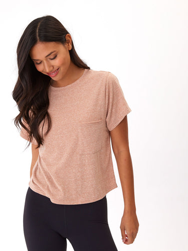 Shelbie Triblend Jersey Pocket Tee Womens Tops Short Threads 4 Thought