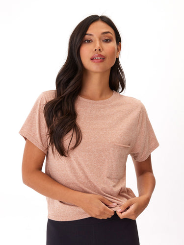 Shelbie Triblend Jersey Pocket Tee Womens Tops Short Threads 4 Thought