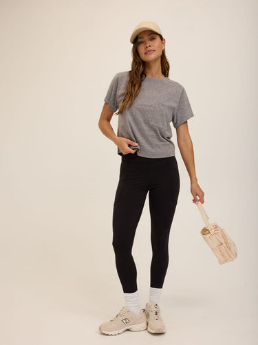 Shelbie Triblend Jersey Pocket Tee Womens Tops Short Tee Threads 4 Thought