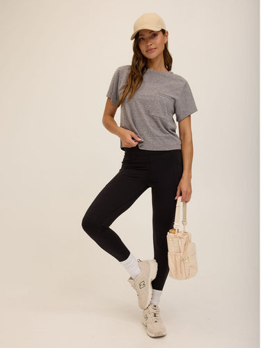 Shelbie Triblend Jersey Pocket Tee Womens Tops Short Tee Threads 4 Thought