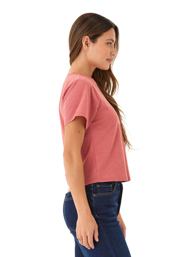 Shelbie Triblend Jersey Pocket Tee Womens Tops Short Tee Threads 4 Thought