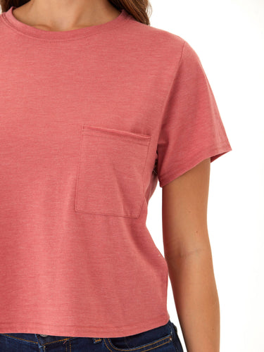 Shelbie Triblend Jersey Pocket Tee Womens Tops Short Tee Threads 4 Thought