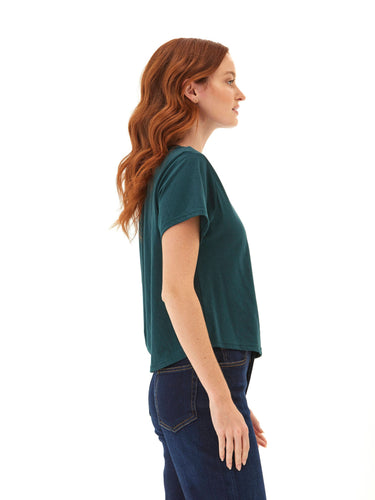 Shelbie Triblend Jersey Pocket Tee Womens Tops Short Tee Threads 4 Thought
