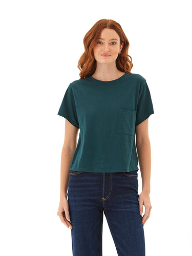 Shelbie Triblend Jersey Pocket Tee Womens Tops Short Tee Threads 4 Thought