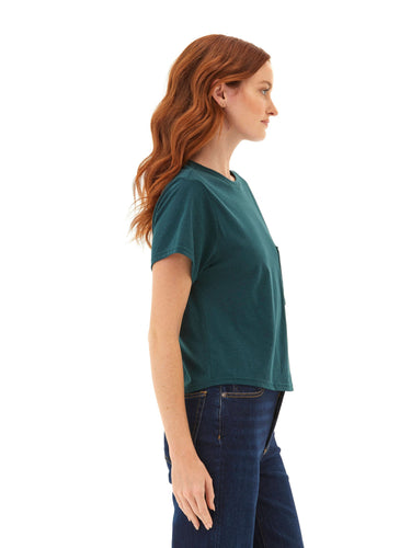 Shelbie Triblend Jersey Pocket Tee Womens Tops Short Tee Threads 4 Thought