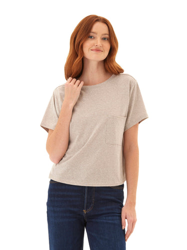 Shelbie Triblend Jersey Pocket Tee Womens Tops Short Tee Threads 4 Thought