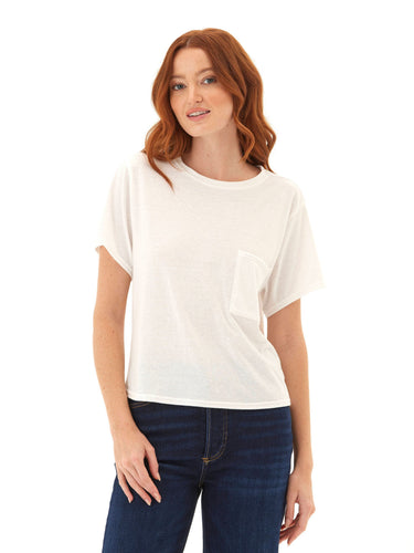 Shelbie Triblend Jersey Pocket Tee Womens Tops Short Tee Threads 4 Thought