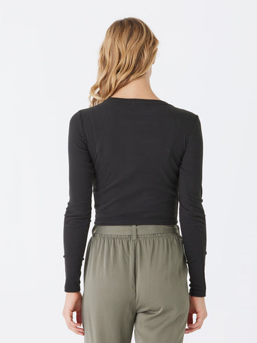 Guadalupe Luxe Rib Long Sleeve Crop Tee Womens Tops Long Tee Threads 4 Thought