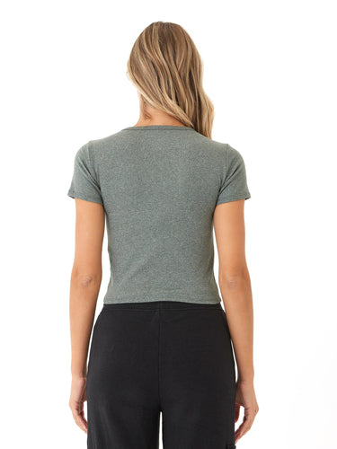 Guadalupe Heather Luxe Jersey Crop Tee Womens Tops Short Tee Threads 4 Thought