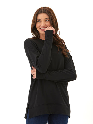 Mariah Modal Terry Tunic Top Womens Tops Long Tee Threads 4 Thought