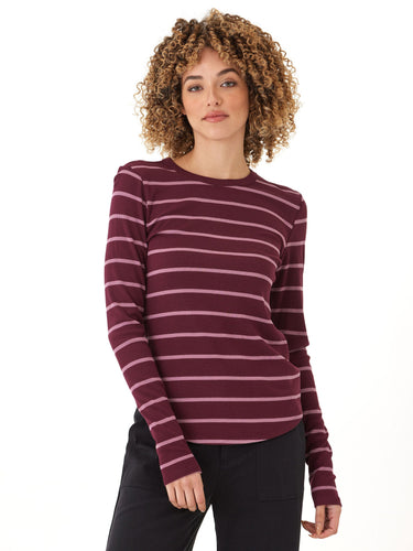 Torri Feather Rib Long Sleeve Crew Tee Womens Tops Long Shirt Threads 4 Thought