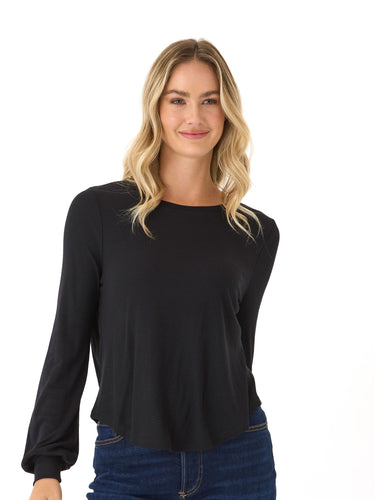 Kallie Feather Rib Top Womens Tops Long Shirt Threads 4 Thought