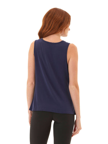 Desirae Tencel Jersey Twist Shoulder Tank Womens Tops Tanks Threads 4 Thought