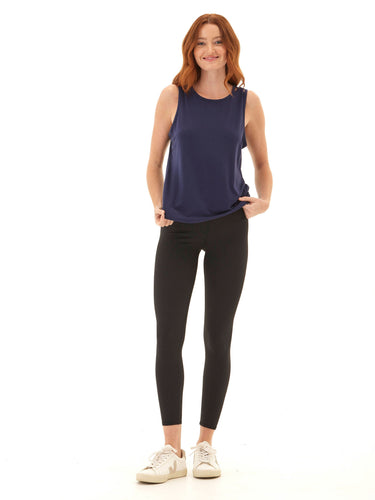 Desirae Tencel Jersey Twist Shoulder Tank Womens Tops Tanks Threads 4 Thought