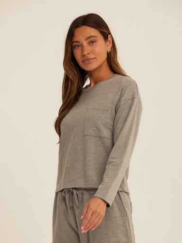 Shaina Modal Terry Pocket Long Sleeve Womens Tops Long Shirt Threads 4 Thought