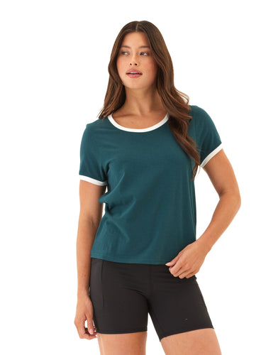 Kylah Comfort Jersey Ringer Tee Womens Tops Short Tee Threads 4 Thought