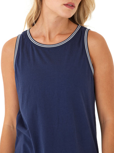 Karinne Comfort Jersey Trim Detail Tank Womens Tops Tanks Threads 4 Thought