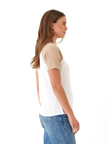Lynsey Slub Jersey Colorblock Raglan Crew Tee Threads 4 Thought