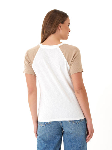 Lynsey Slub Jersey Colorblock Raglan Crew Tee Threads 4 Thought