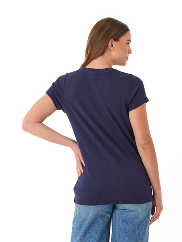 Agatha Textured Slub Jersey Slit Tee Womens Tops Short Shirt Threads 4 Thought